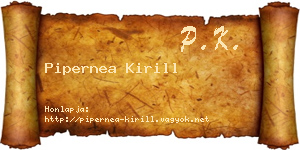 Pipernea Kirill névjegykártya